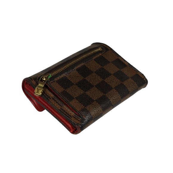 Louis Vuitton Womens Portefeuille Trifold Long Wallet LV Damier Ebene Brown Tan - Picture 2 of 11